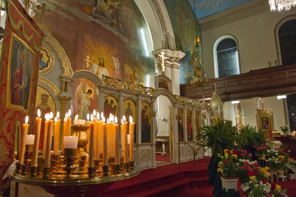 Orthodox candles symbolizing Christian unity and prayer