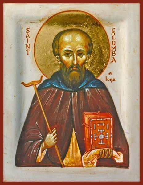 Saint Columba of Iona icon